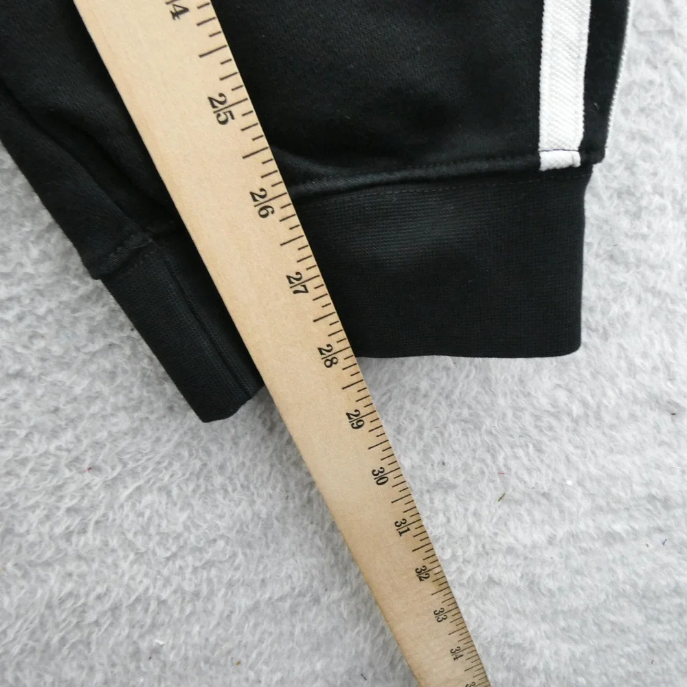 Adidas Joggers Mens Large Black Originals Trefoil‎ 3-Stripe Fleece Cotton Blend